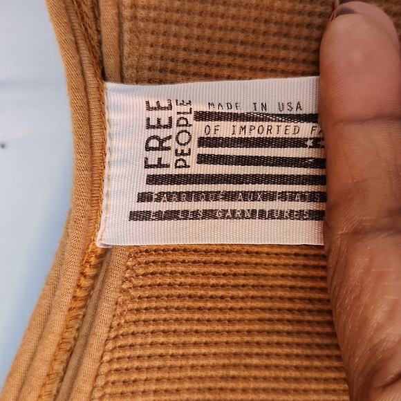 Free People Tan and White Ombre Long Sleeve‎ Top, Small Size - Picture 4 of 7